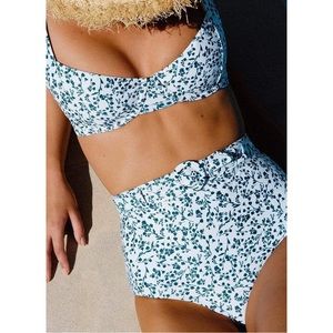 NWT Peony Swimwear Hi Pant Bikini BOTTOM ONLY in Willow